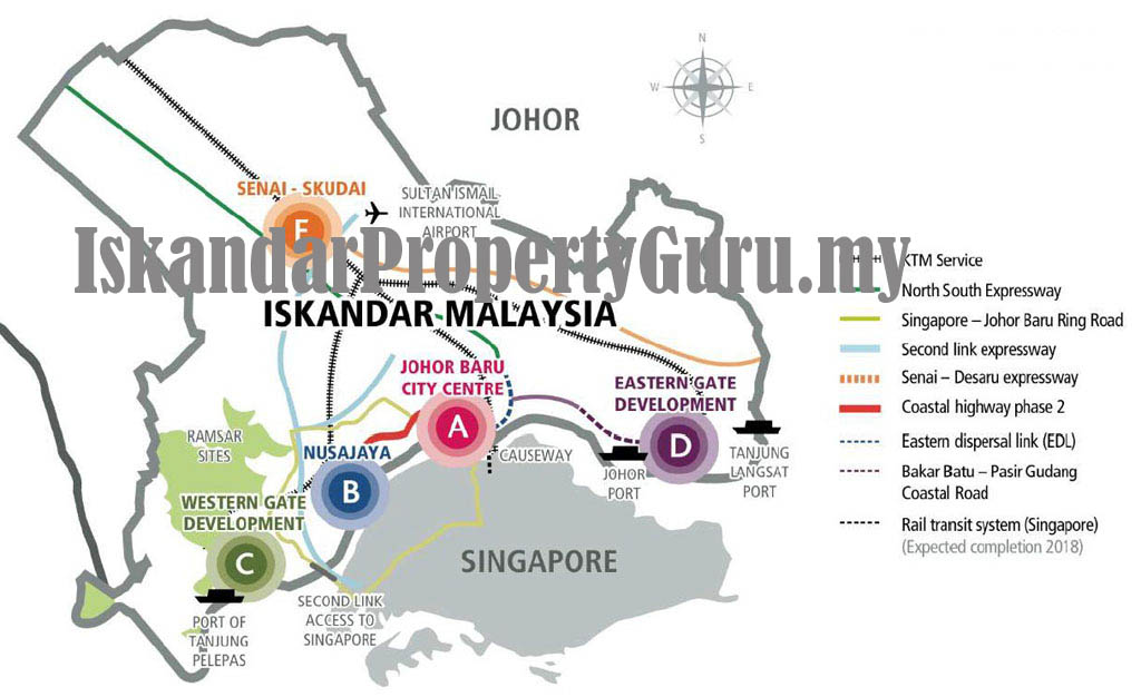 Iskandar Malaysia Development Map